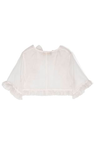 Ruffled-trim organza cardigan LA STUPENDERIA KIDS | CJGH74O23.